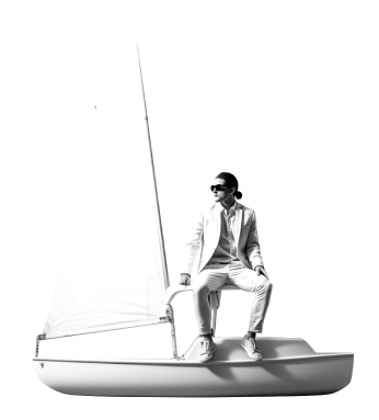 A guy on a boat